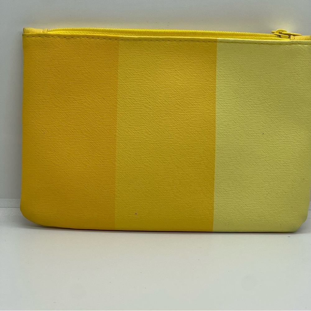 Ipsy yellow makeup bag cosmetic case brand new